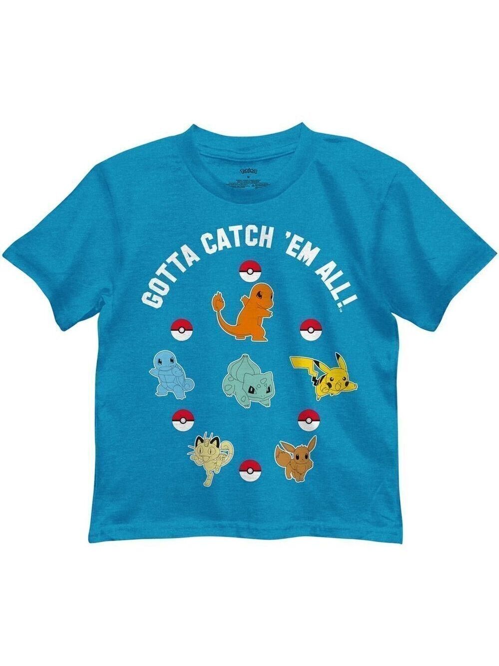 Boy's Pokémon "Gotta Catch 'Em All!" Blue short sleeve T-shirt. Size 5/6